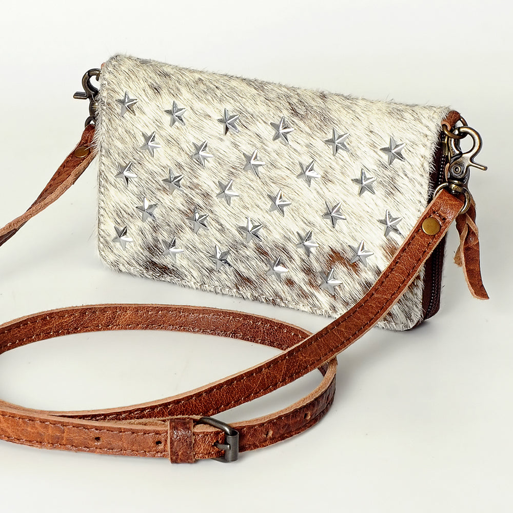 American Darling ADBG871 Small Crossbody Hair-On Genuine Leather Women Bag Western Handbag Purse