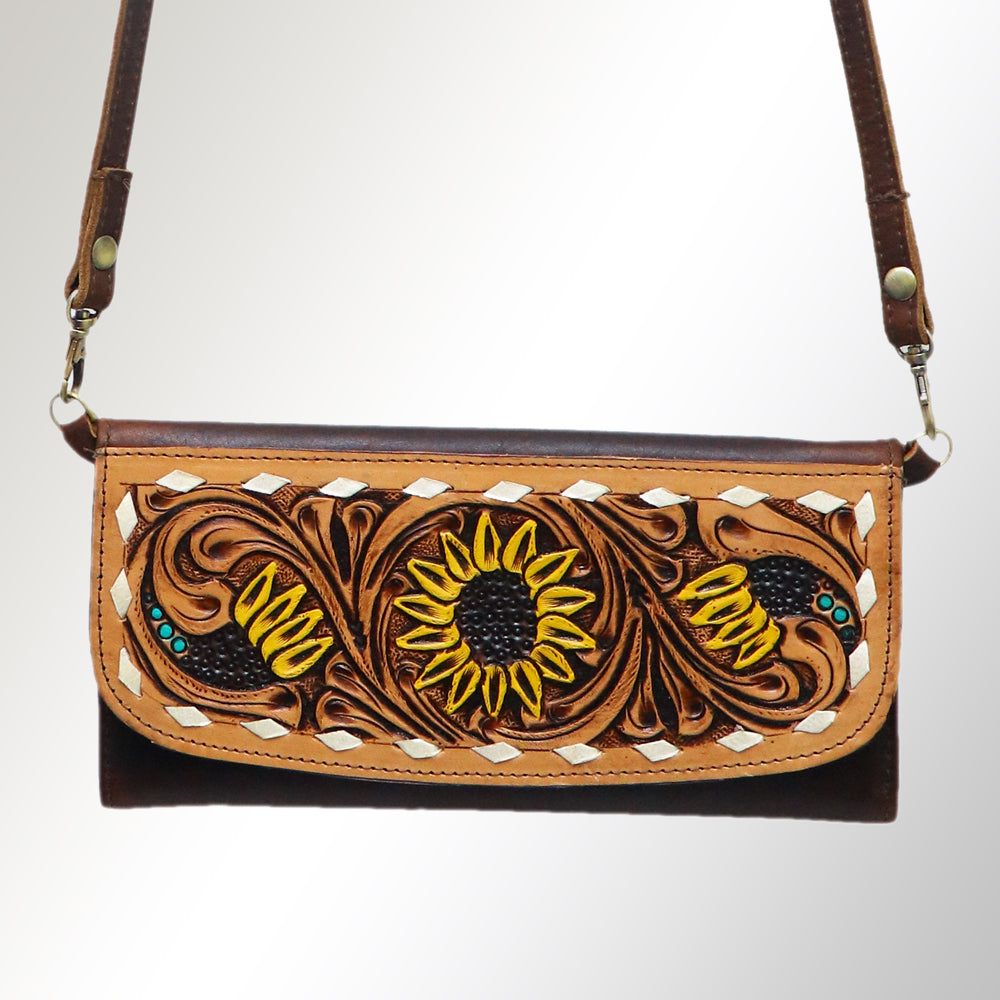 Hand Tooled Hand Painted Genuine Leather women bag western handbag purse