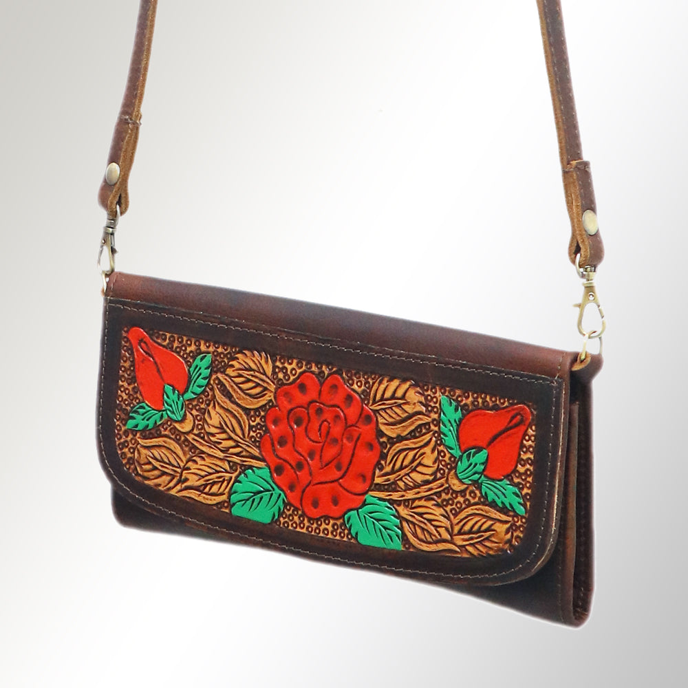 Hand Tooled Hand Painted Genuine Leather women bag western handbag purse