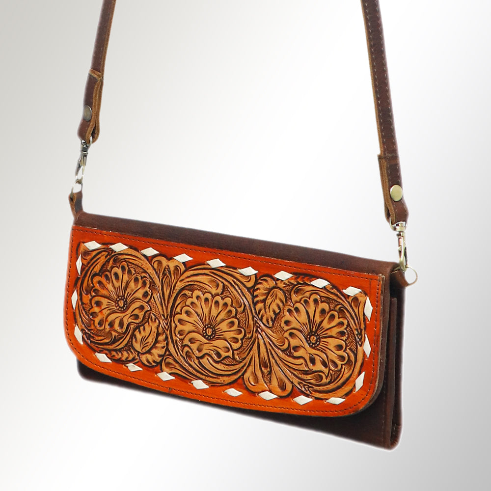 Hand Tooled Hand Painted Genuine Leather women bag western handbag purse