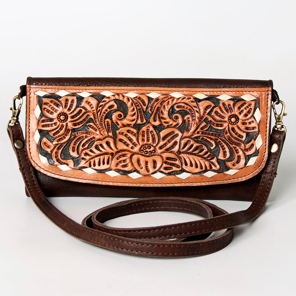 Hand Tooled Hand Painted Genuine Leather women bag western handbag purse