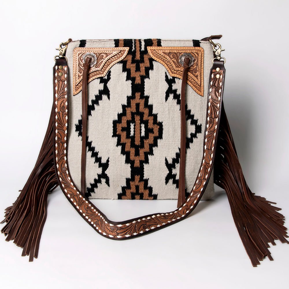 American Darling Messenger Hand Tooled Saddle Blanket Genuine Leather women bag western handbag purse