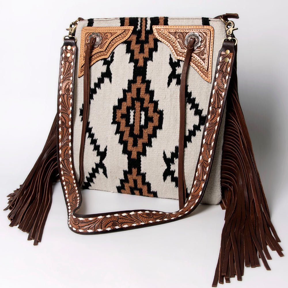 American Darling Messenger Hand Tooled Saddle Blanket Genuine Leather women bag western handbag purse