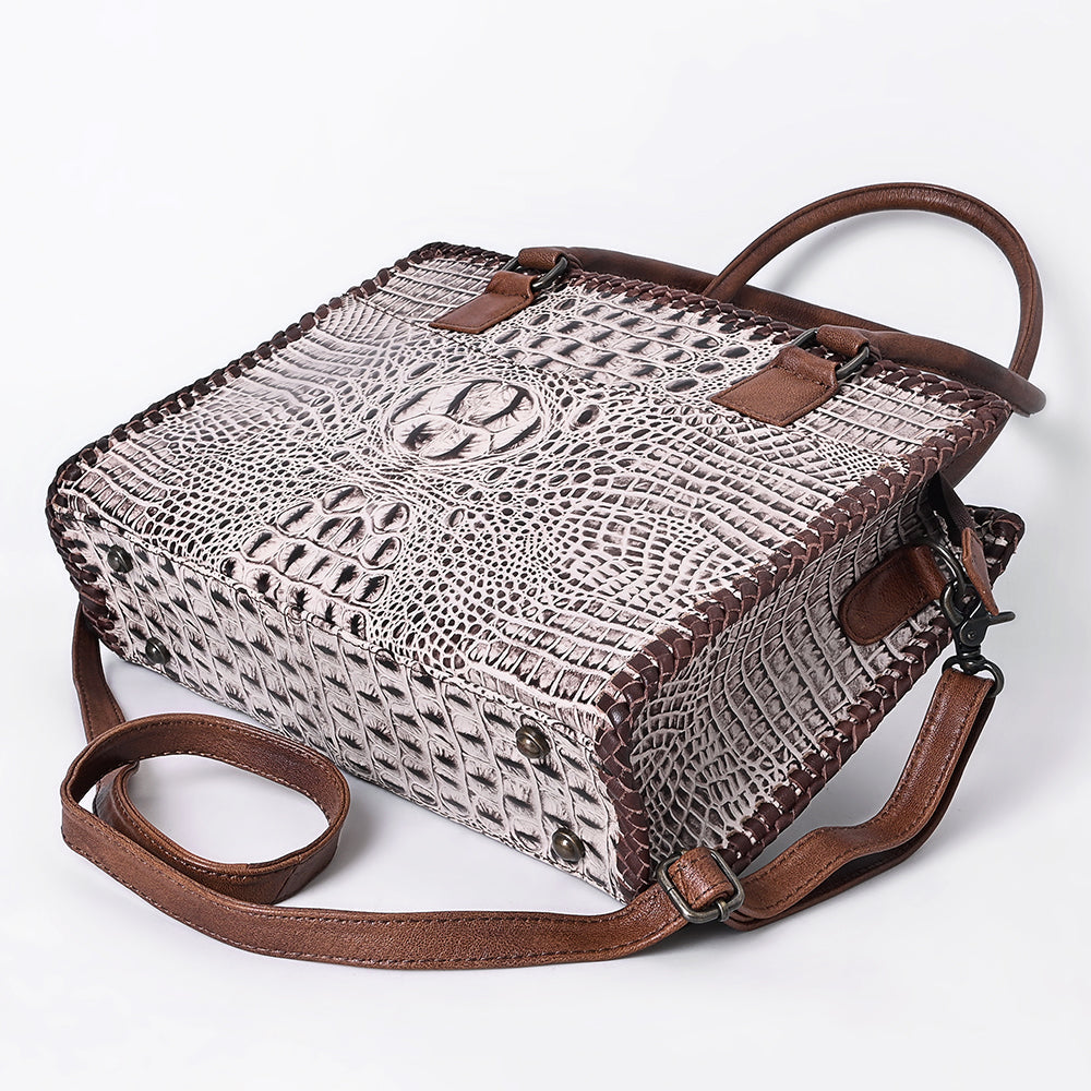 American Darling Crocodile Embossed Genuine Leather Women Bag Western Handbag Purse