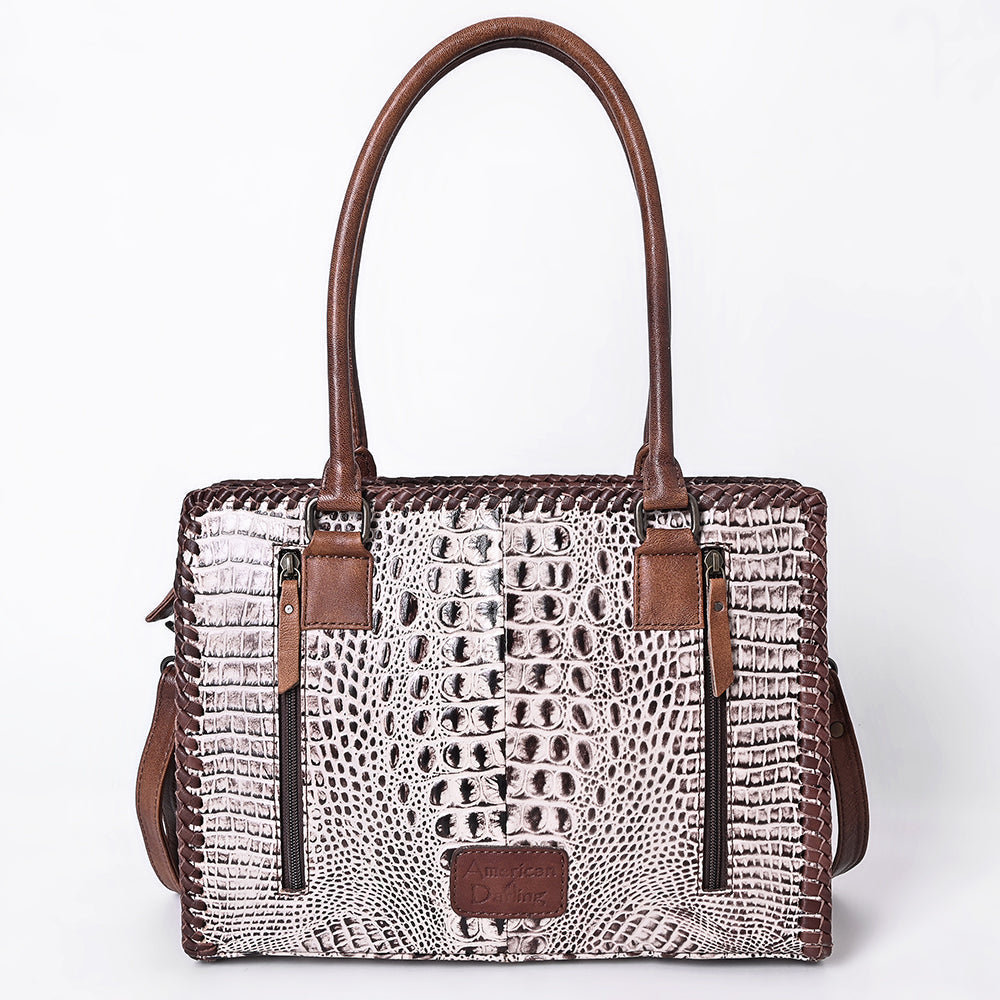 American Darling Crocodile Embossed Genuine Leather Women Bag Western Handbag Purse