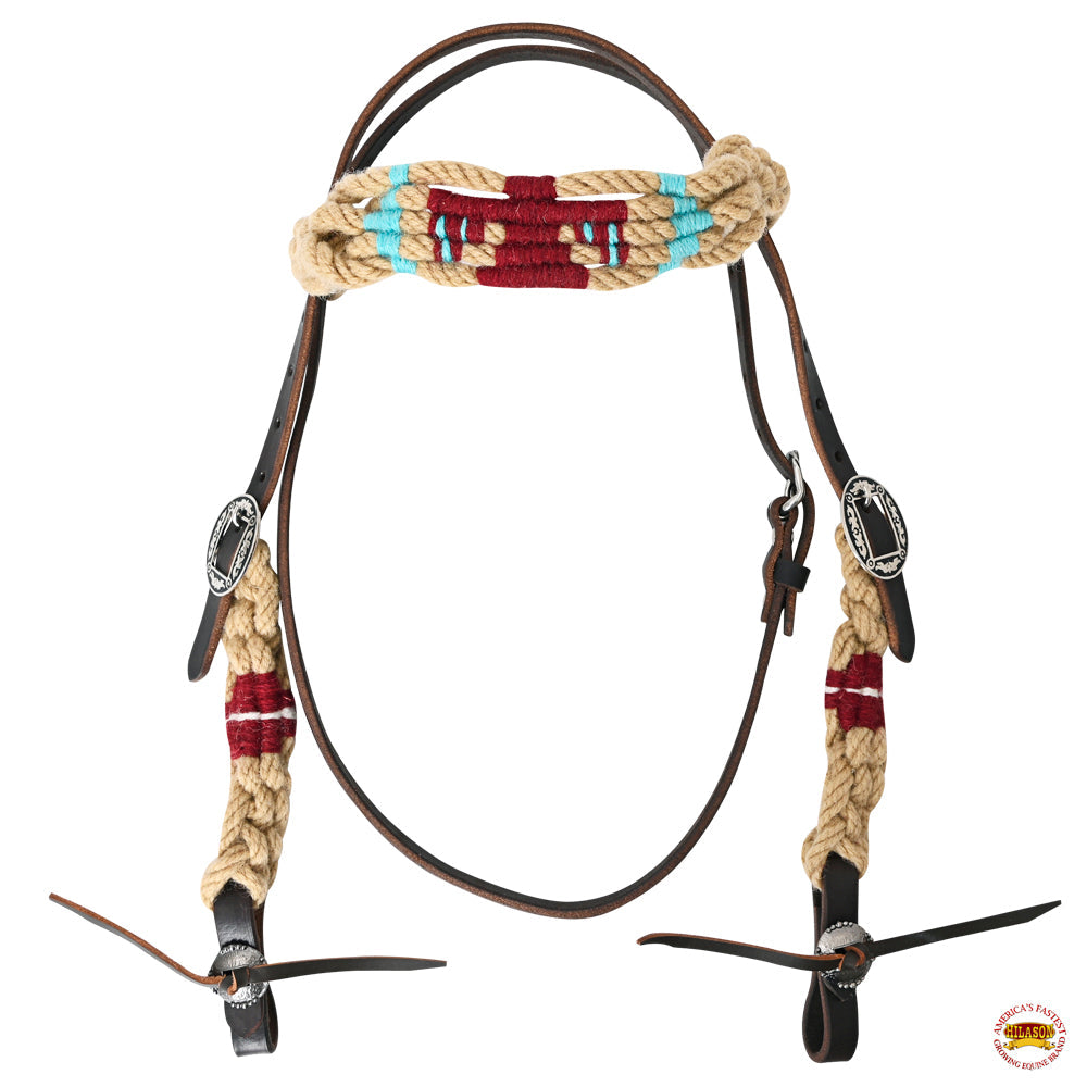 HILASON Western Wool Breast Collar Headstall Set Tack Set Tan