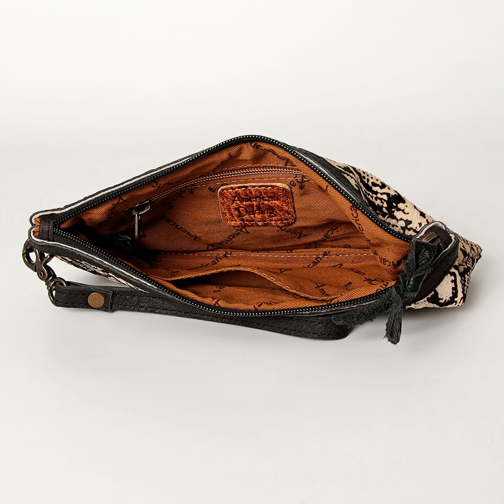 American Darling ADBG344BG Wristlet Hair On Genuine Leather women bag western handbag purse