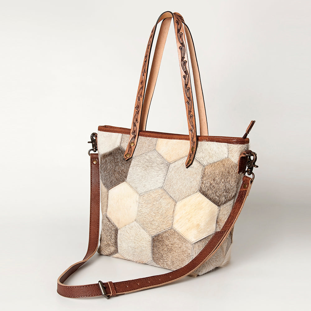 American Darling ADBG533 Tote Hair On Genuine Leather Women Bag Western Handbag Purse