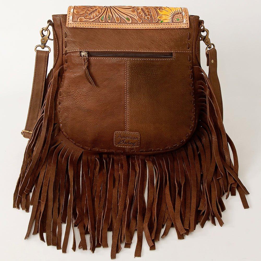 American Darling Hand Tooled Genuine Leather Women Bag Western Handbag Purse