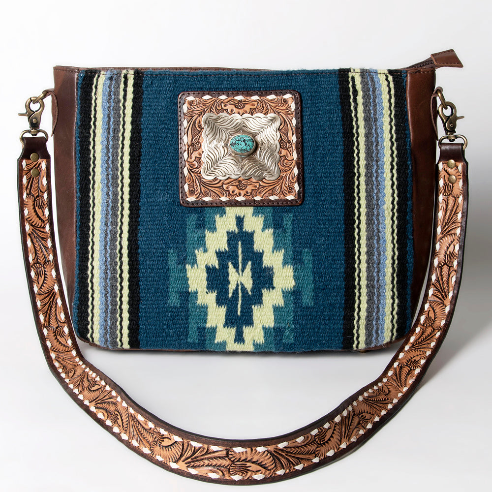 American Darling Messenger Saddle Blanket Genuine Leather Women Bag Western Handbag Purse