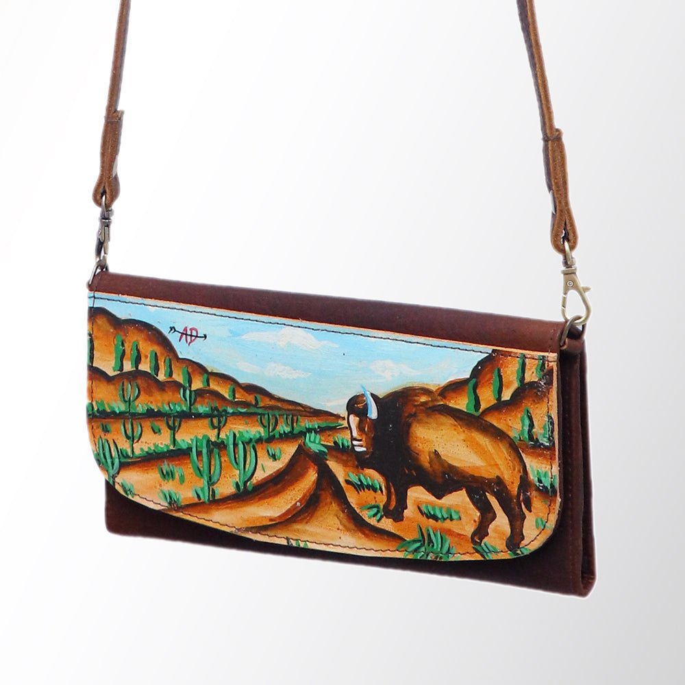 American Darling Wallet Genuine Leather Women Bag Western Handbag Purse