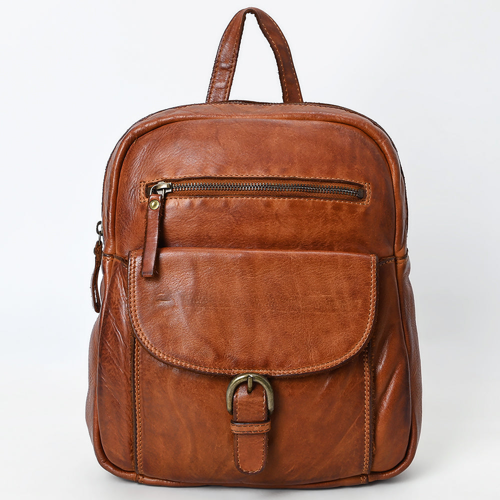 Spaghetti Western Swc211Cg Backpack Vintage Handmade Drum Dyed Genuine European Cowhide Leather Women Bag Western Handbag Purse