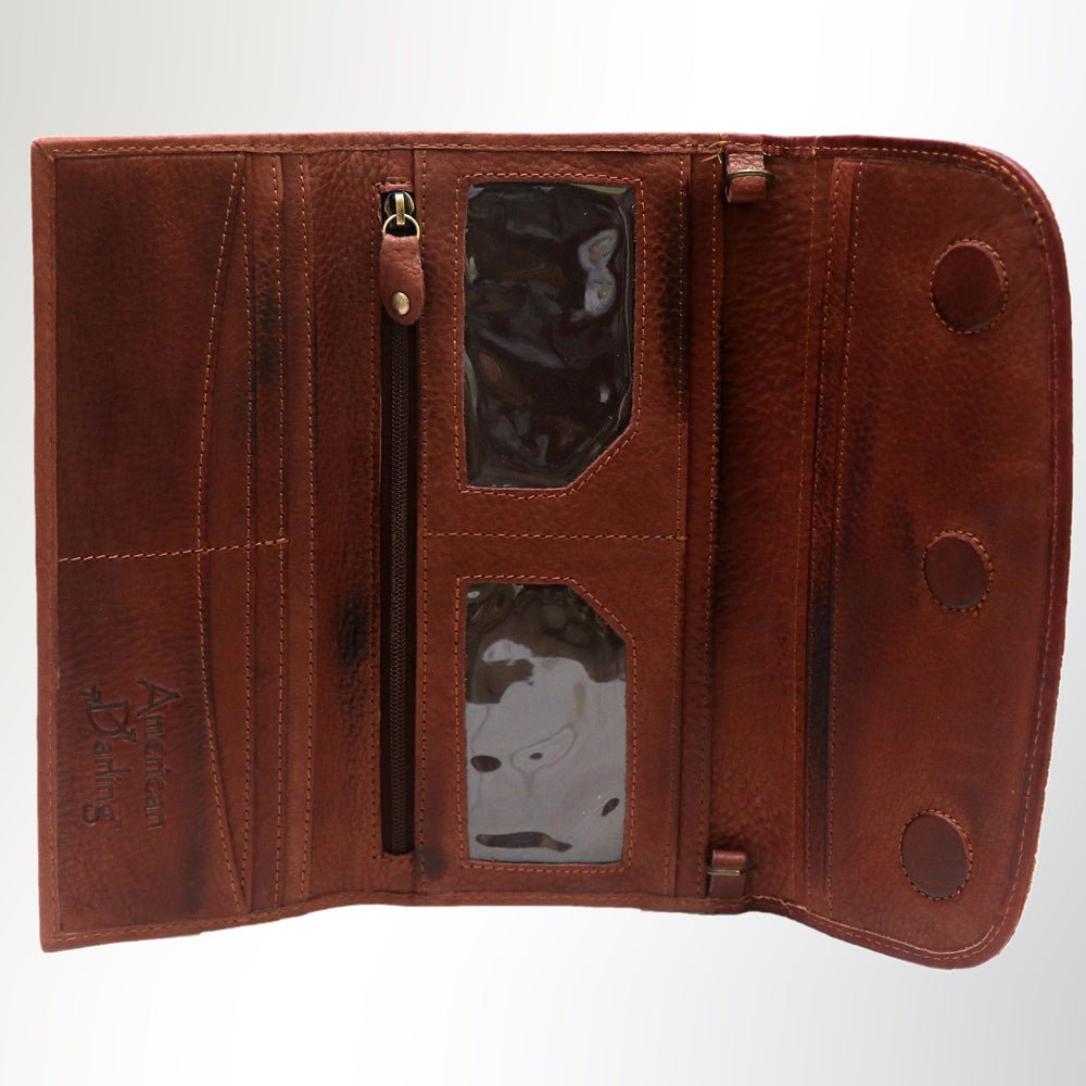 American Darling Wallet Genuine Leather Women Bag Western Handbag Purse