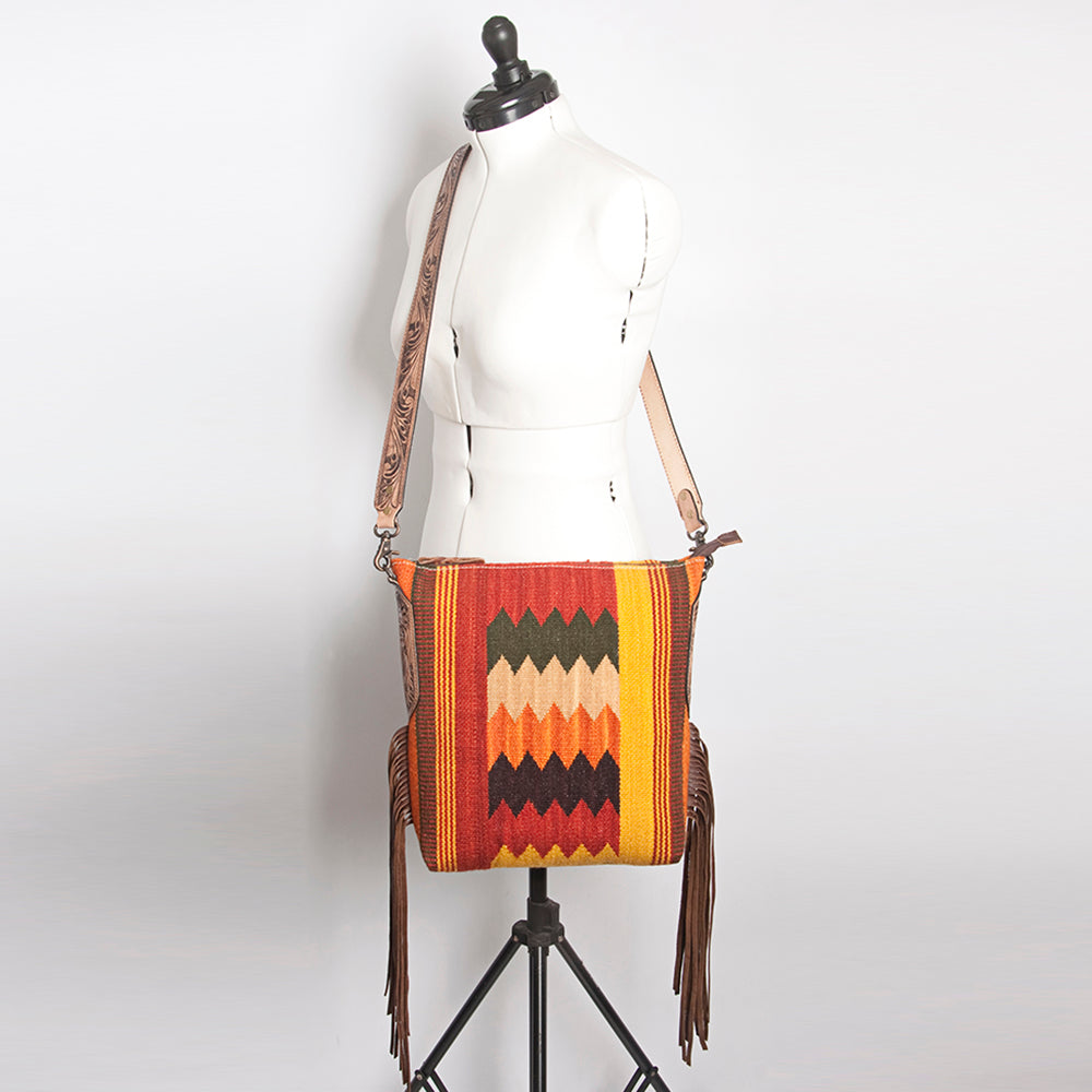 American Darling Saddle Blanket Genuine Leather Women Bag Western Handbag Purse