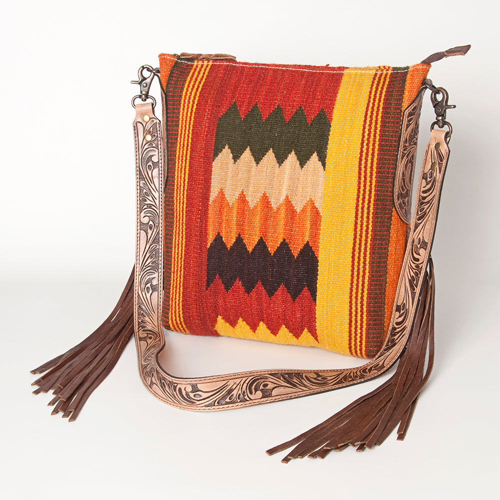American Darling Saddle Blanket Genuine Leather Women Bag Western Handbag Purse