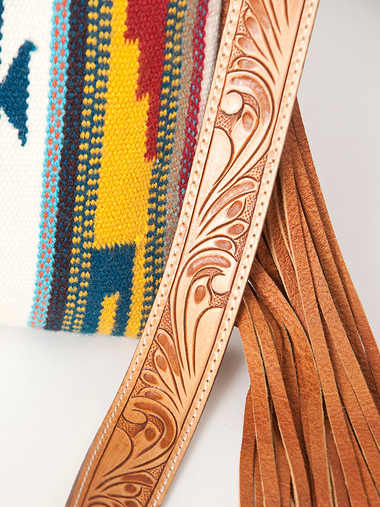 American Darling Saddle Blanket Genuine Leather Women Bag Western Handbag Purse