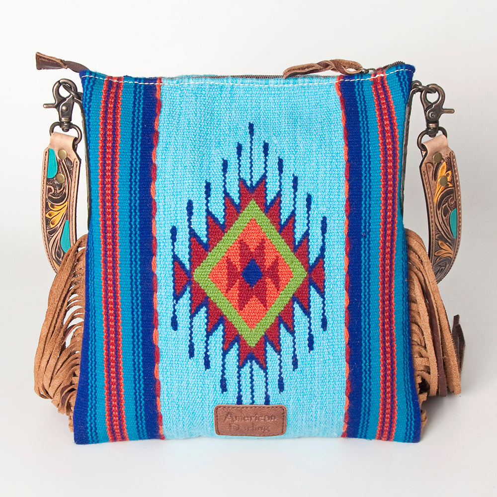 American Darling Saddle Blanket Genuine Leather Women Bag Western Handbag Purse