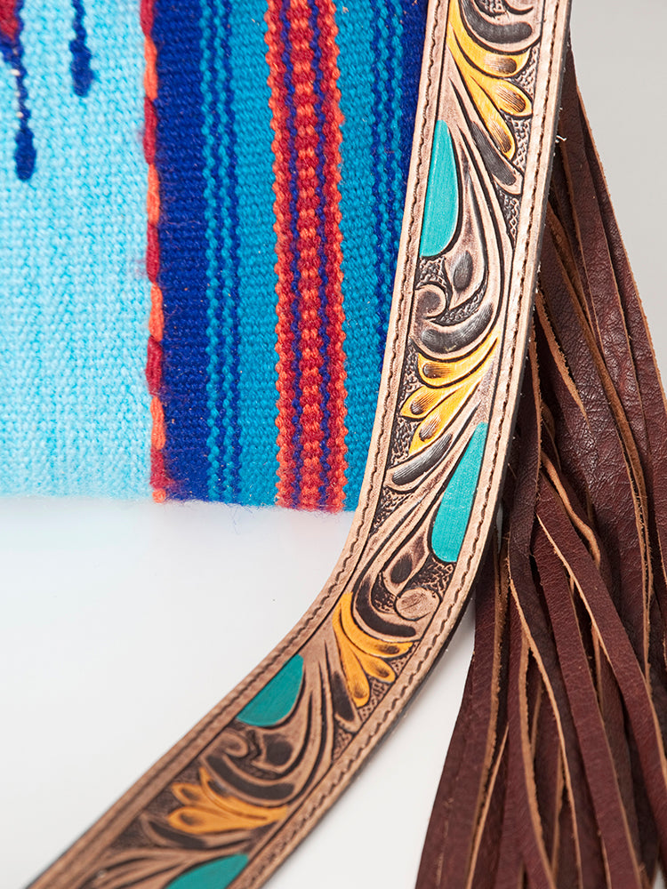 American Darling Saddle Blanket Genuine Leather Women Bag Western Handbag Purse