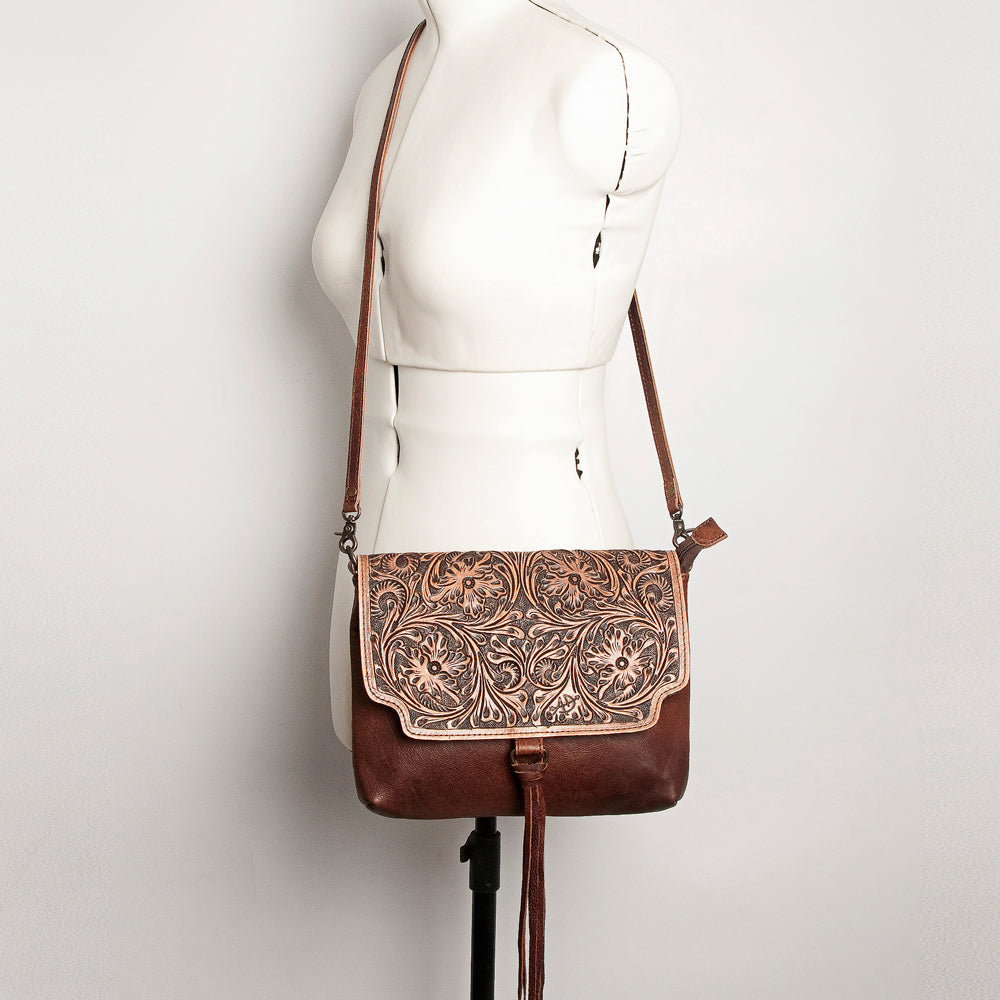 American Darling ADBG909 Clutch Hand Tooled Genuine Leather Women Bag Western Handbag Purse