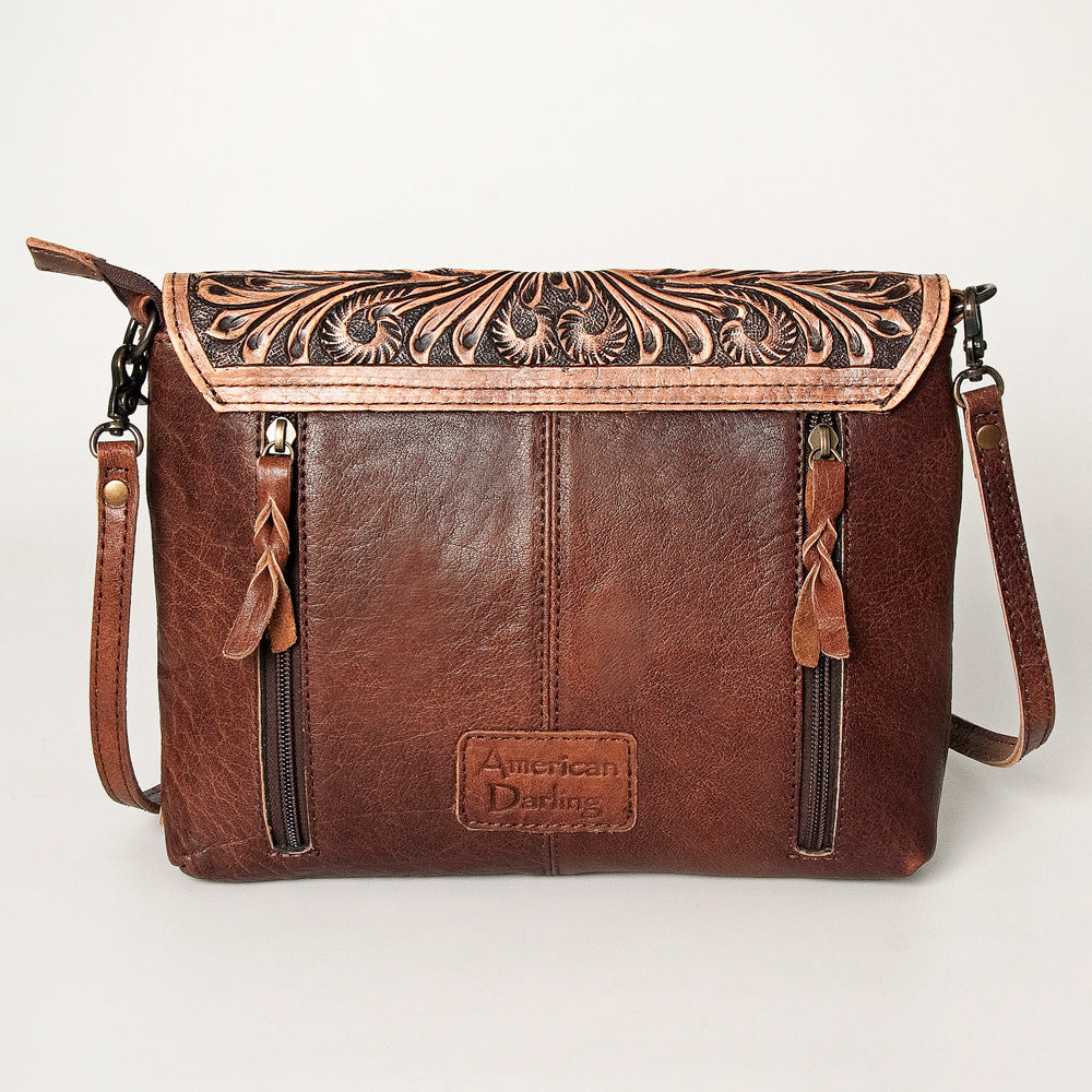 American Darling ADBG909 Clutch Hand Tooled Genuine Leather Women Bag Western Handbag Purse