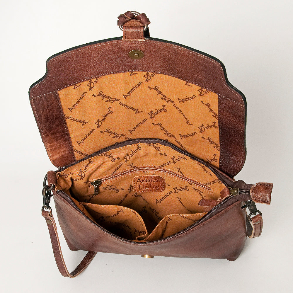 American Darling ADBG909 Clutch Hand Tooled Genuine Leather Women Bag Western Handbag Purse