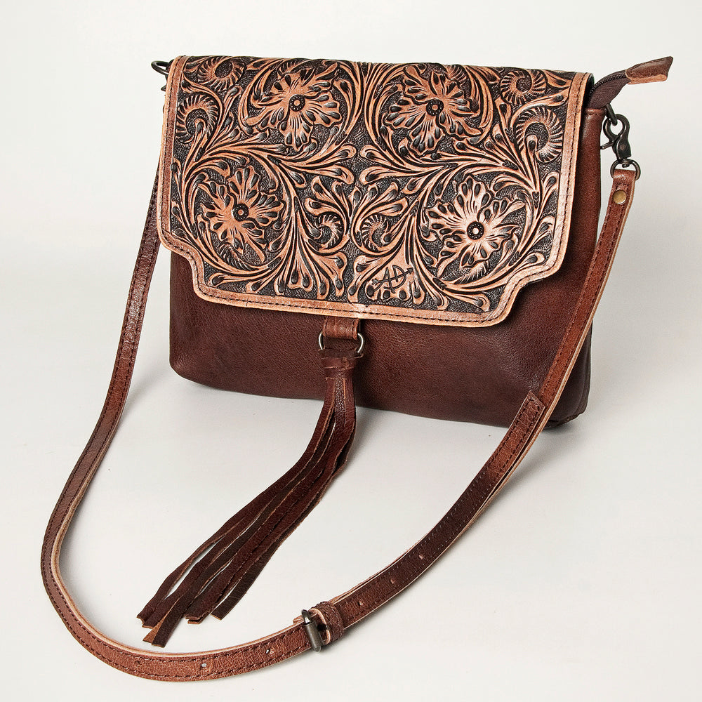 American Darling ADBG909 Clutch Hand Tooled Genuine Leather Women Bag Western Handbag Purse