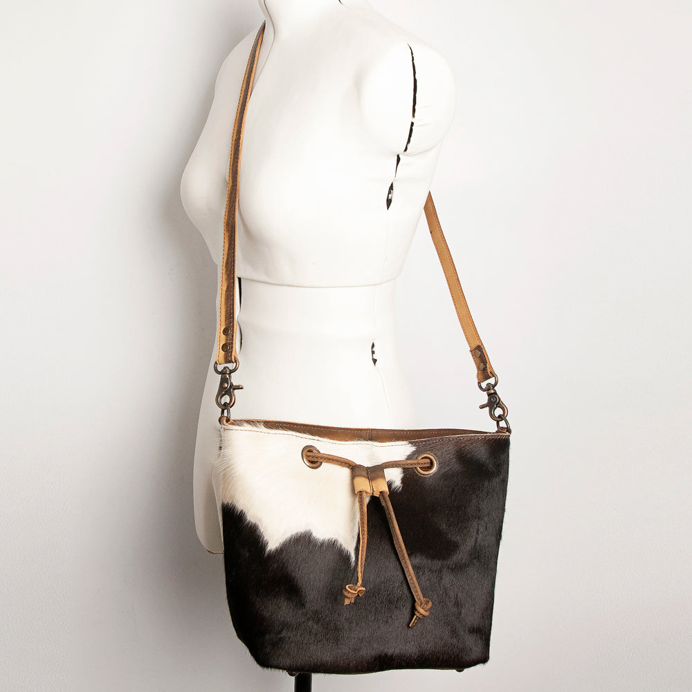 American Darling ADBG920 Bucket Hair-On Genuine Leather Women Bag Western Handbag Purse