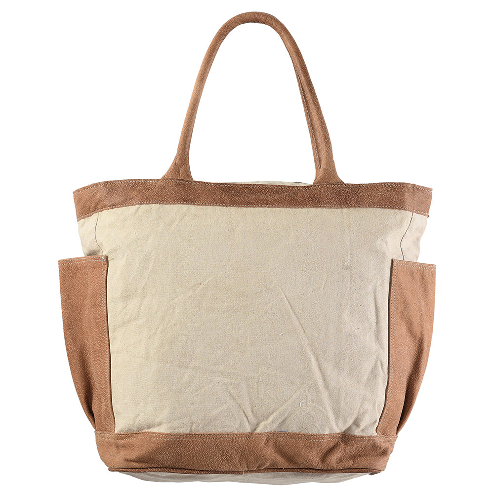 OHLAY KB312 TOTE Upcycled Wool Upcycled Canvas Genuine Leather women bag western handbag purse