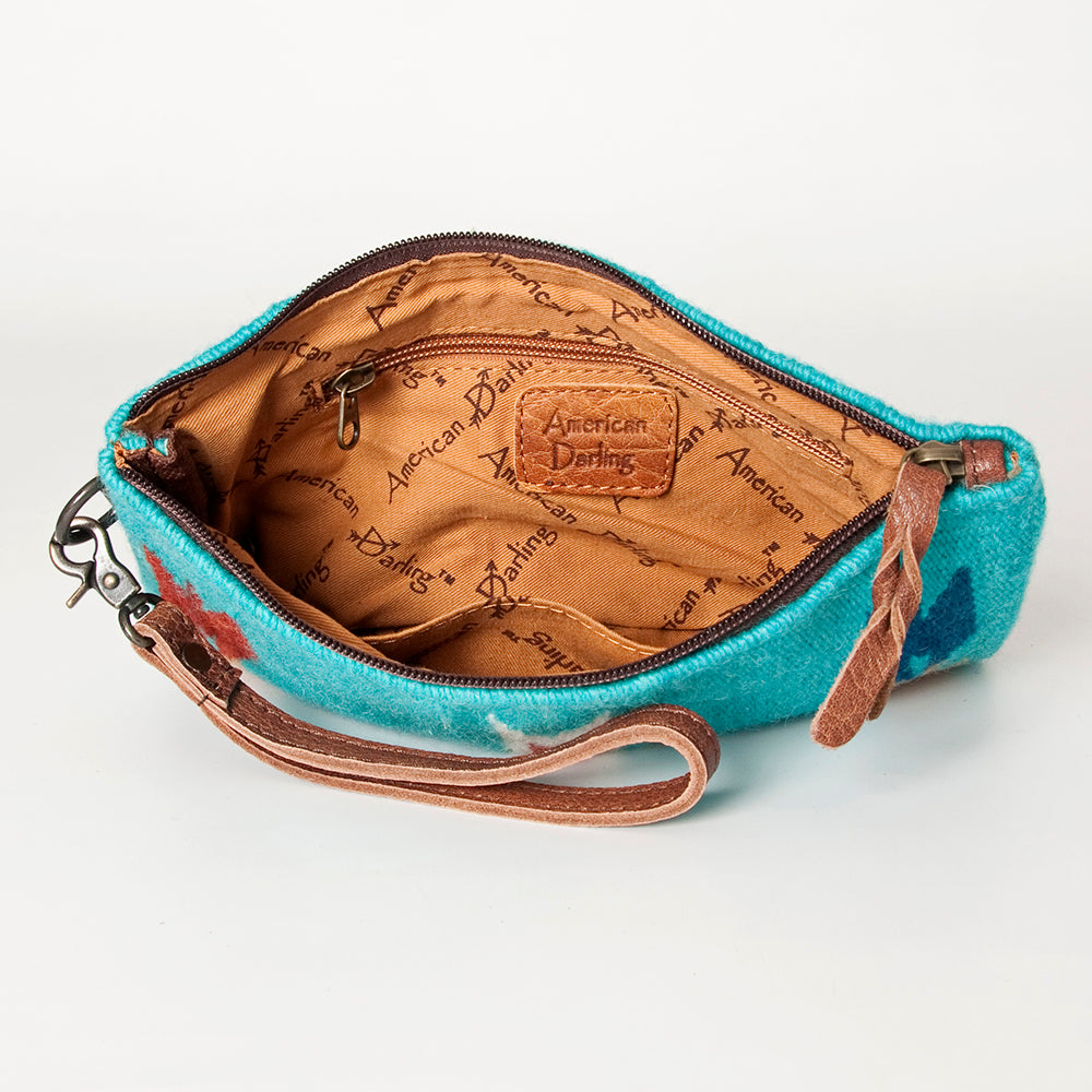 American Darling Wristlet Saddle Blanket Fabric Genuine Leather Western Women Bag | Handbag Purse | Women Wristlet | Wristlet Wristlet | Travel Wristlet | Leather Wristlet | Clutch Wristlet