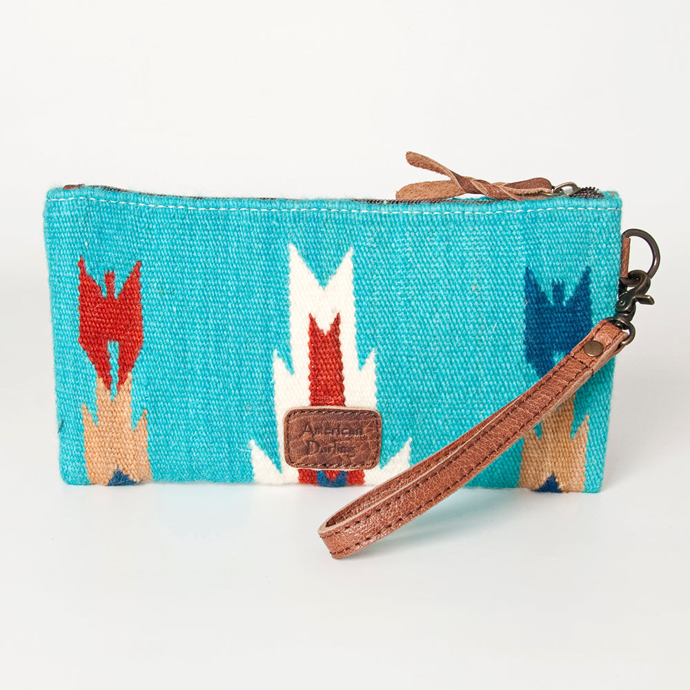 American Darling Wristlet Saddle Blanket Fabric Genuine Leather Western Women Bag | Handbag Purse | Women Wristlet | Wristlet Wristlet | Travel Wristlet | Leather Wristlet | Clutch Wristlet