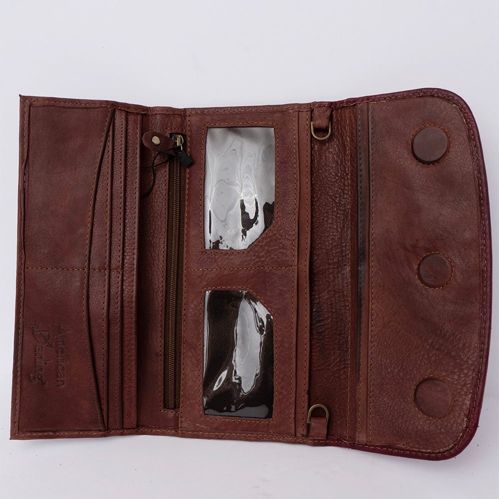 American Darling Wallet Genuine Leather Women Bag Western Handbag Purse