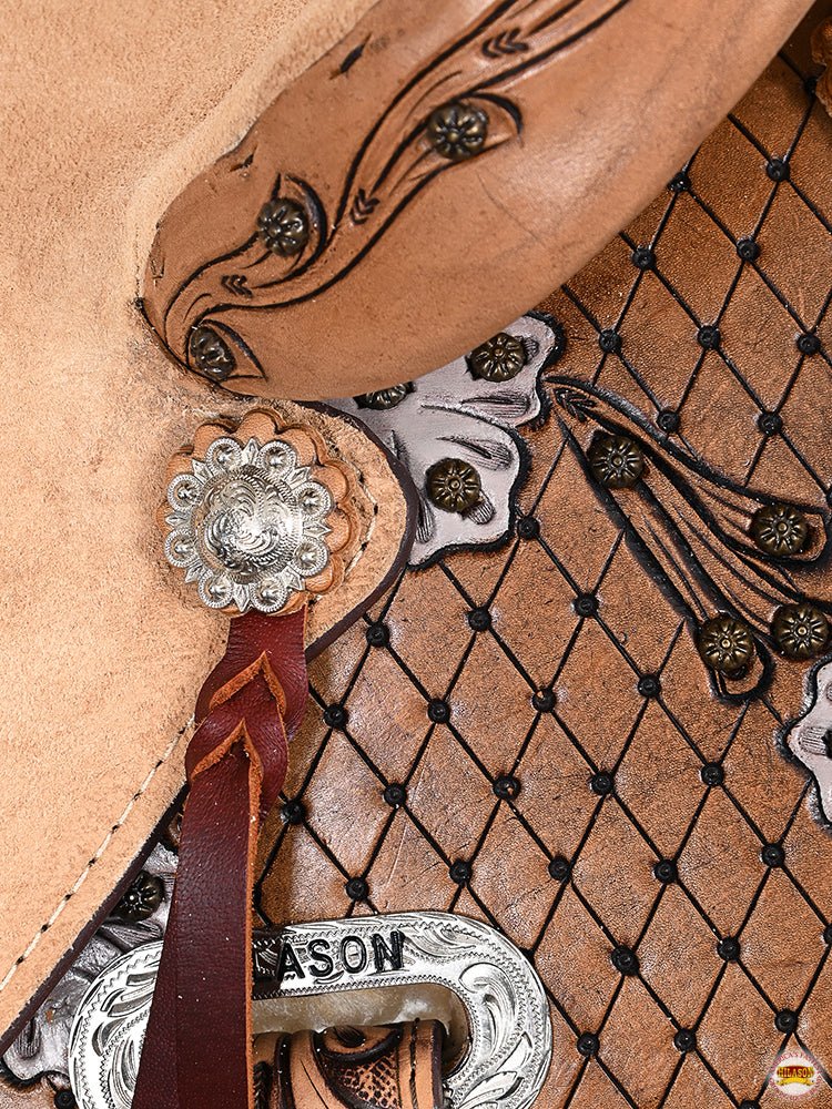 Hilason Western Horse Barrel Flex Trail Saddle American Leather Brown