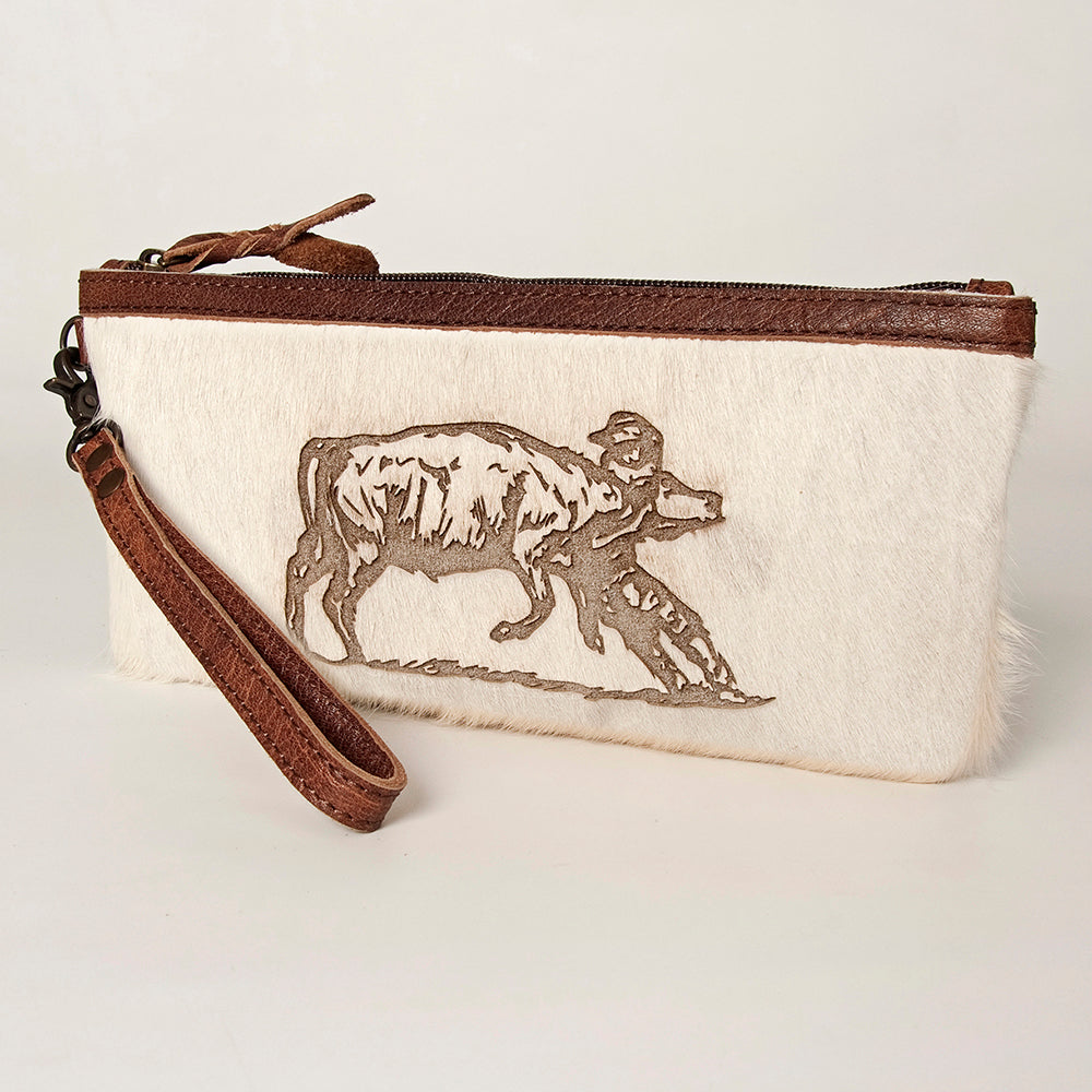 American Darling Wristlet Hair on Genuine Leather Western Women Bag | Handbag Purse | Women Wristlet | Wristlet Wristlet | Travel Wristlet | Leather Wristlet | Clutch Wristlet