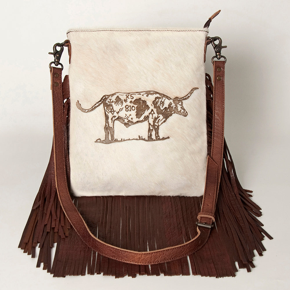 American Darling ADBGS192AG Messenger Hair-On Genuine Leather Women Bag Western Handbag Purse