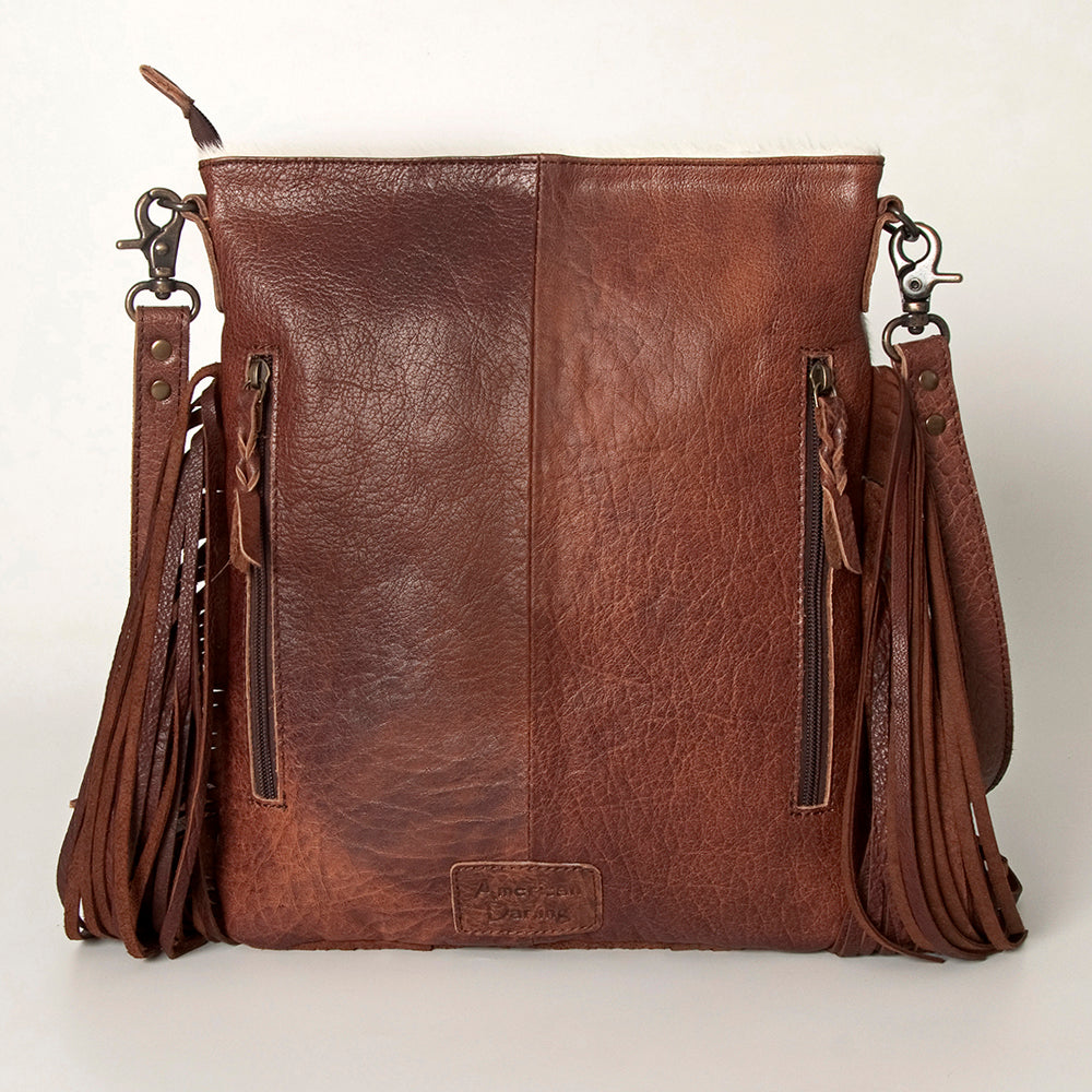 American Darling ADBGS192AG Messenger Hair-On Genuine Leather Women Bag Western Handbag Purse