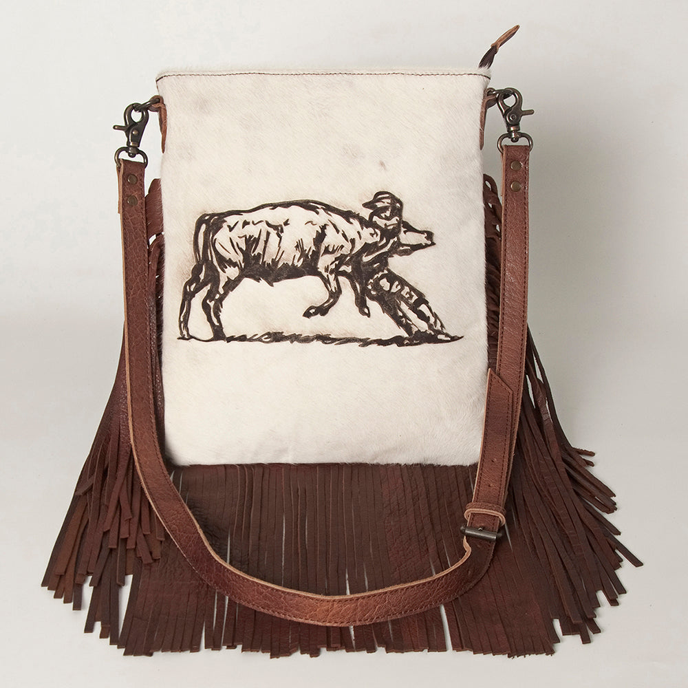American Darling ADBGS192AH Messenger Hair-On Genuine Leather Women Bag Western Handbag Purse