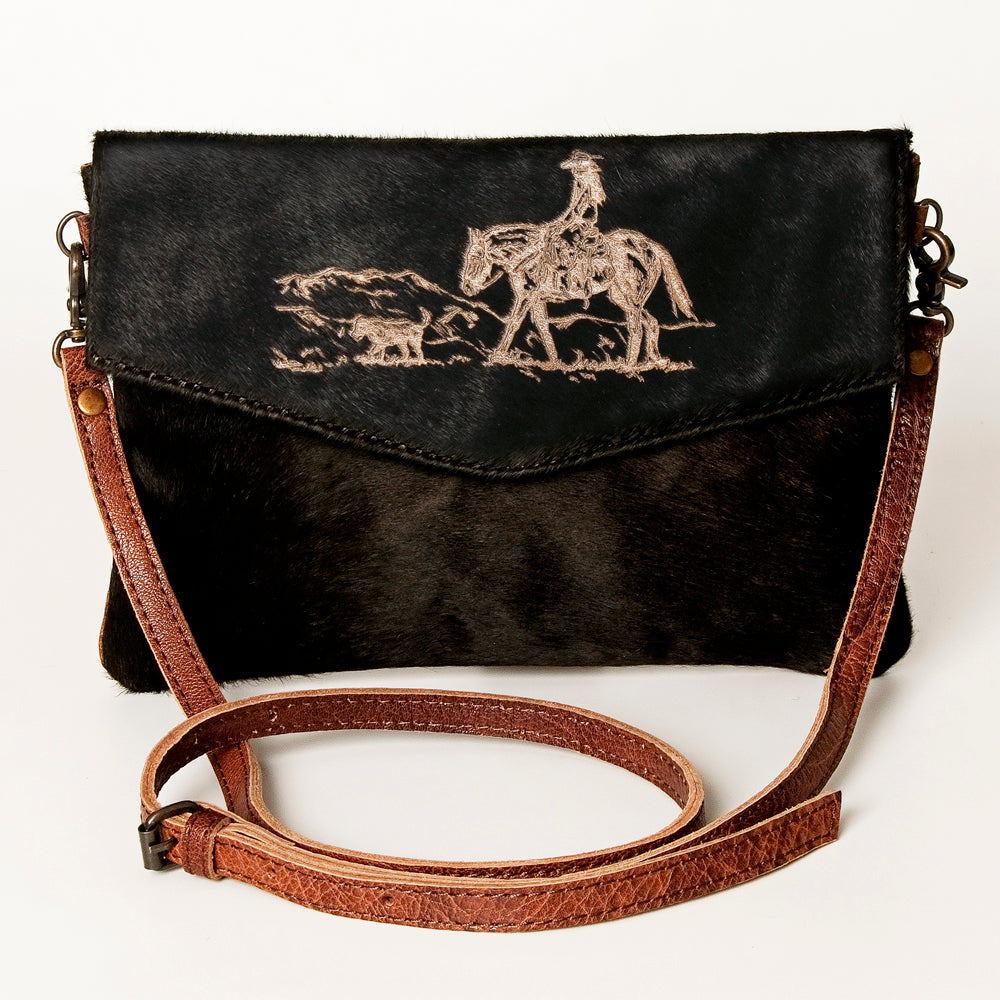 American Darling ADBGS178AA Envelope Hair-On Genuine Leather Women Bag Western Handbag Purse