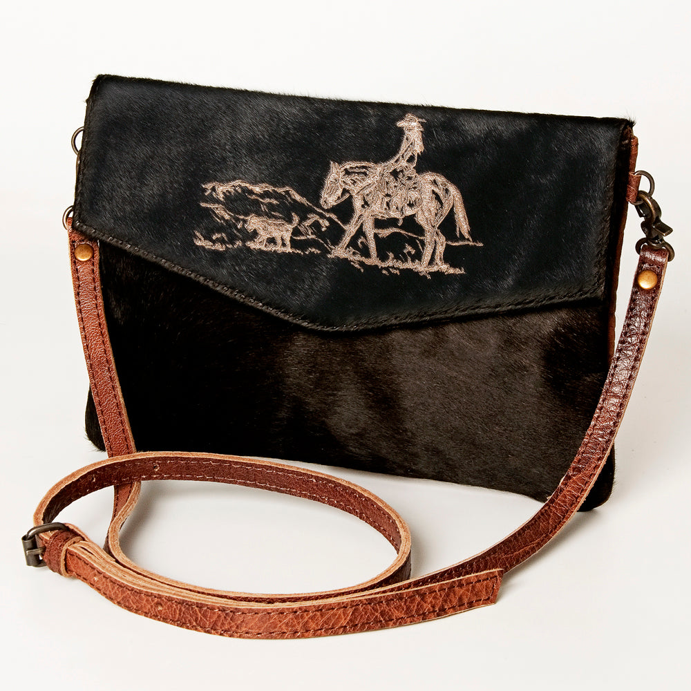 American Darling ADBGS178AA Envelope Hair-On Genuine Leather Women Bag Western Handbag Purse