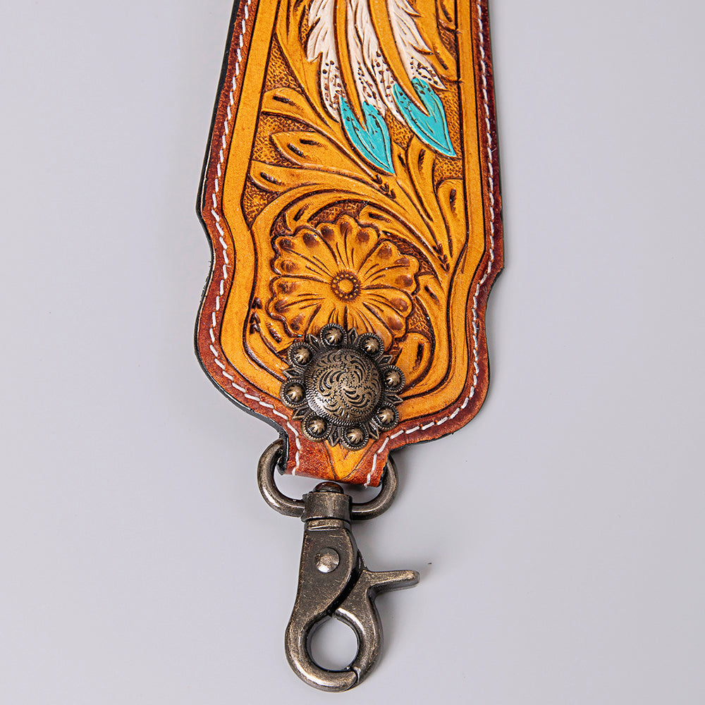 American Darling ADSTF169 Hand Tooled Genuine Leather Crossbody Handle Strap For Bags