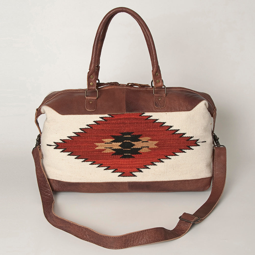 American Darling Duffel Saddle Blanket Genuine Leather Women Bag Western Handbag Purse