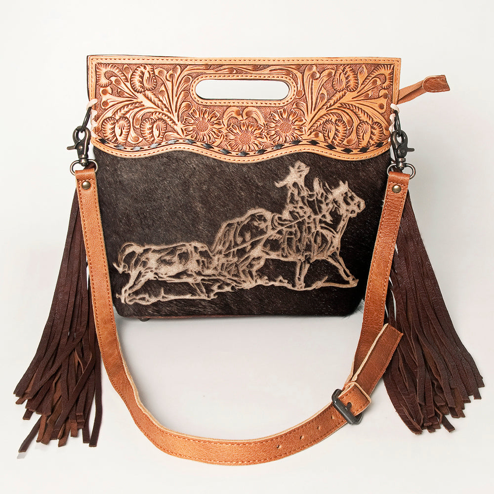 American Darling Clutch Hand Tooled Hair on Genuine Leather Western Women Bag Handbag Purse | Purses for Cute