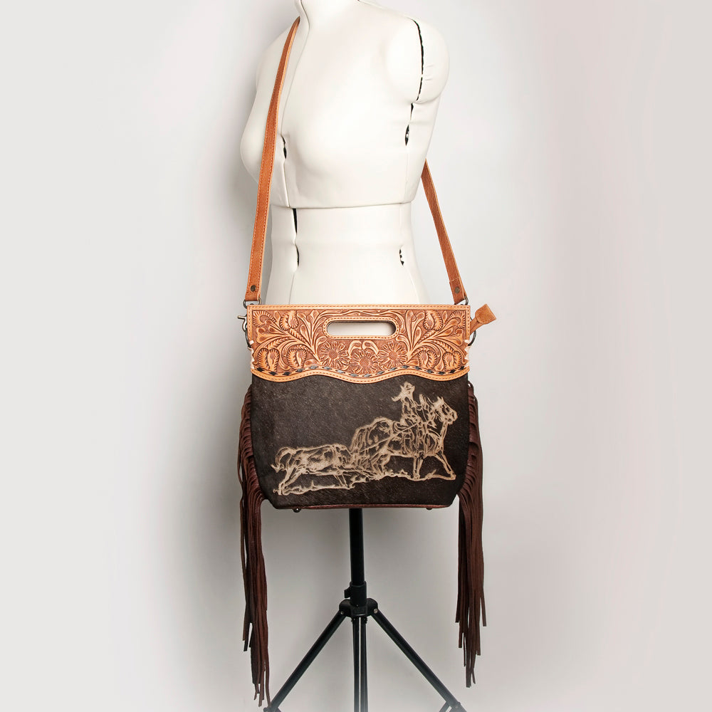 American Darling Clutch Hand Tooled Hair on Genuine Leather Western Women Bag Handbag Purse | Purses for Cute