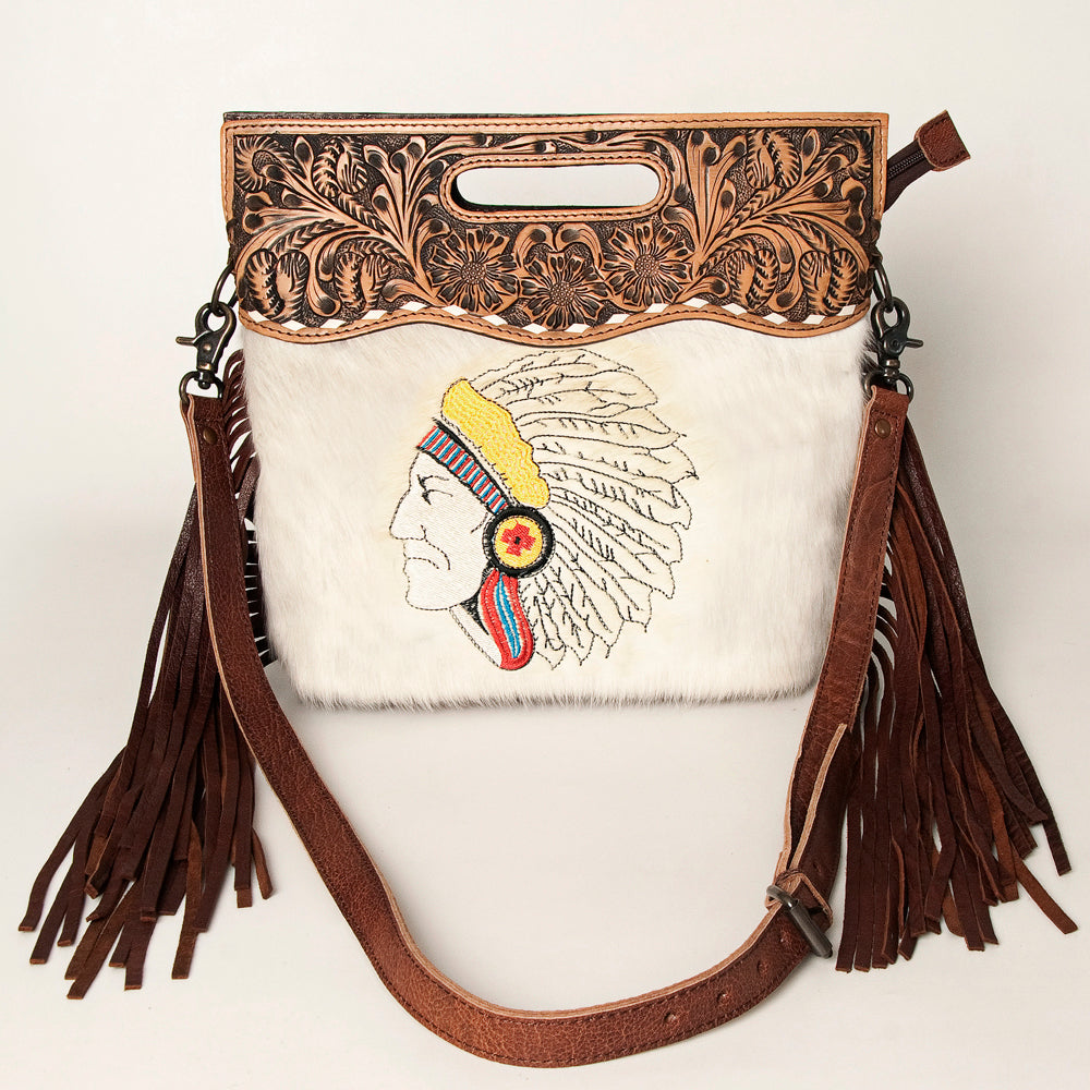 American Darling Clutch Hand Tooled Hair on Genuine Leather Western Women Bag Handbag Purse | Purses for Cute