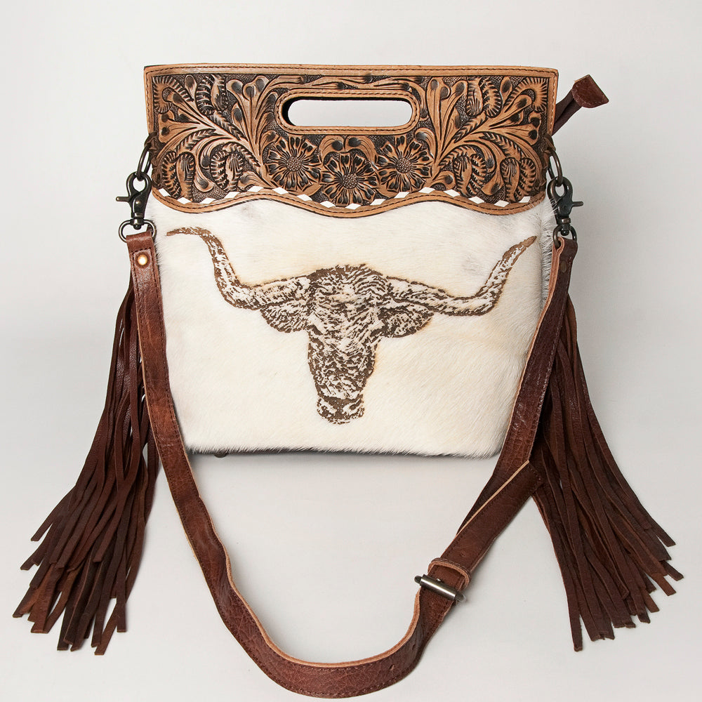American Darling Clutch Hand Tooled Hair on Genuine Leather Western Women Bag Handbag Purse | Purses for Cute