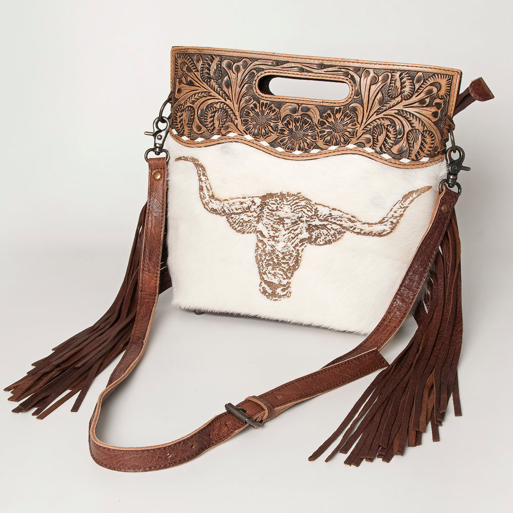 American Darling Clutch Hand Tooled Hair on Genuine Leather Western Women Bag Handbag Purse | Purses for Cute