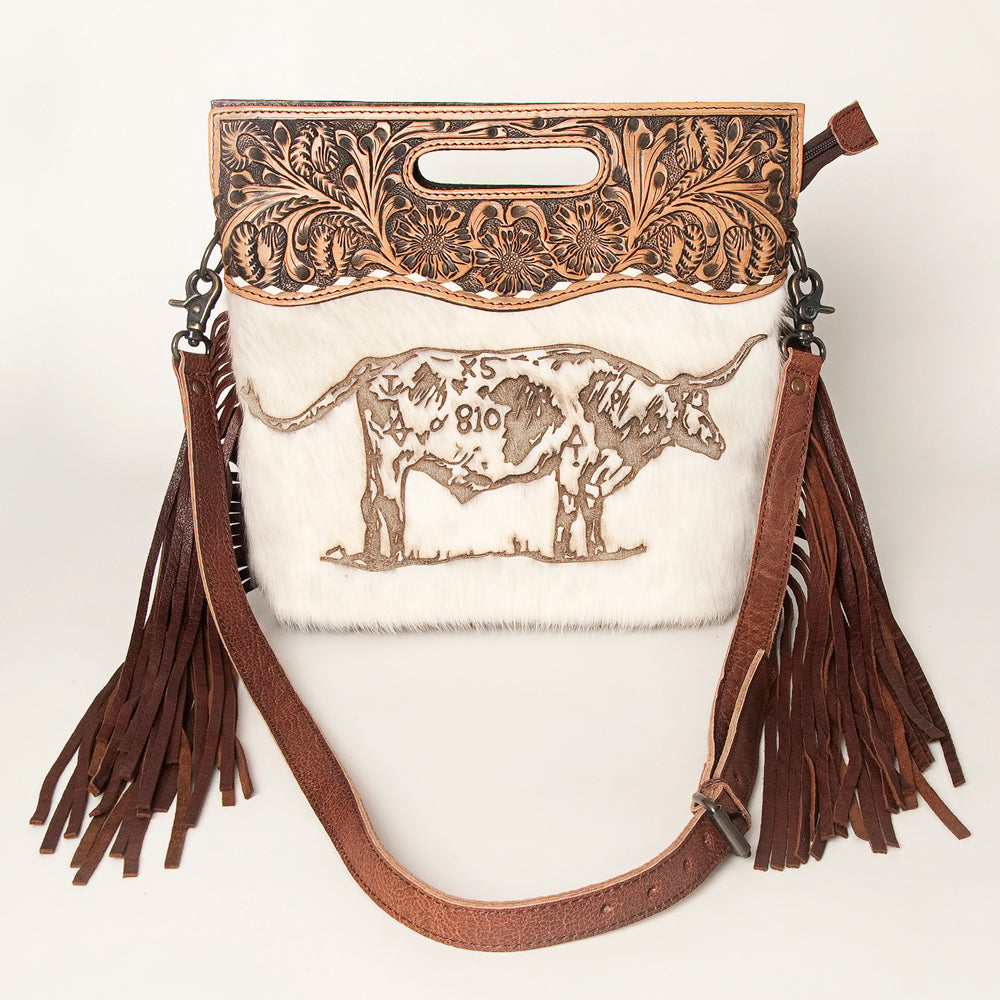 American Darling Clutch Hand Tooled Hair on Genuine Leather Western Women Bag Handbag Purse | Purses for Cute