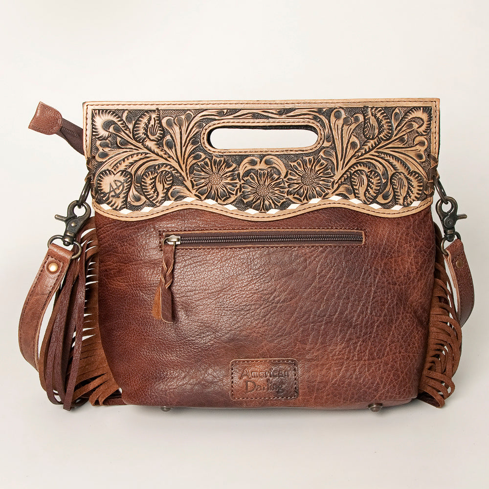 American Darling Clutch Hand Tooled Hair on Genuine Leather Western Women Bag Handbag Purse | Purses for Cute