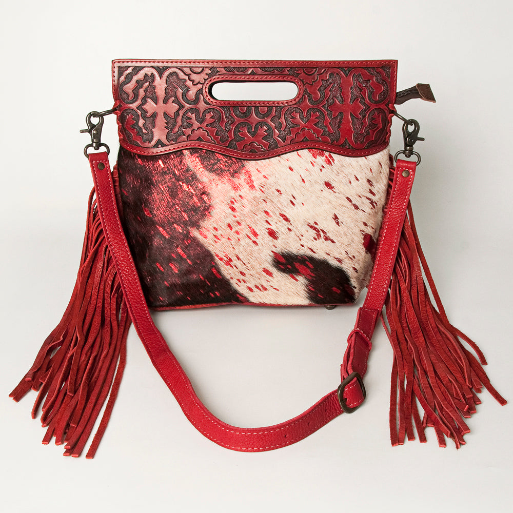 American Darling Clutch Hand Tooled Hair on Genuine Leather Western Women Bag Handbag Purse | Purses for Cute