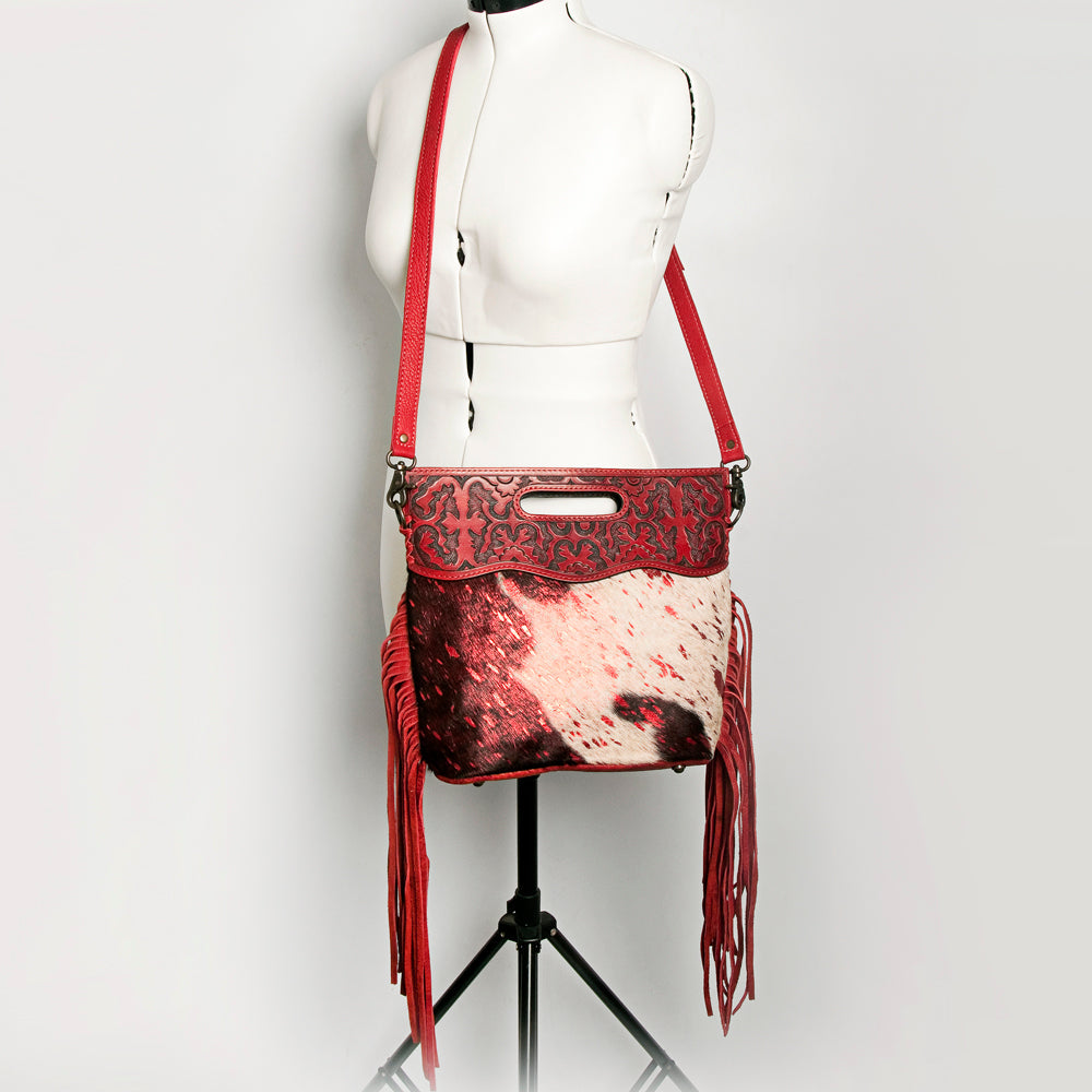 American Darling Clutch Hand Tooled Hair on Genuine Leather Western Women Bag Handbag Purse | Purses for Cute