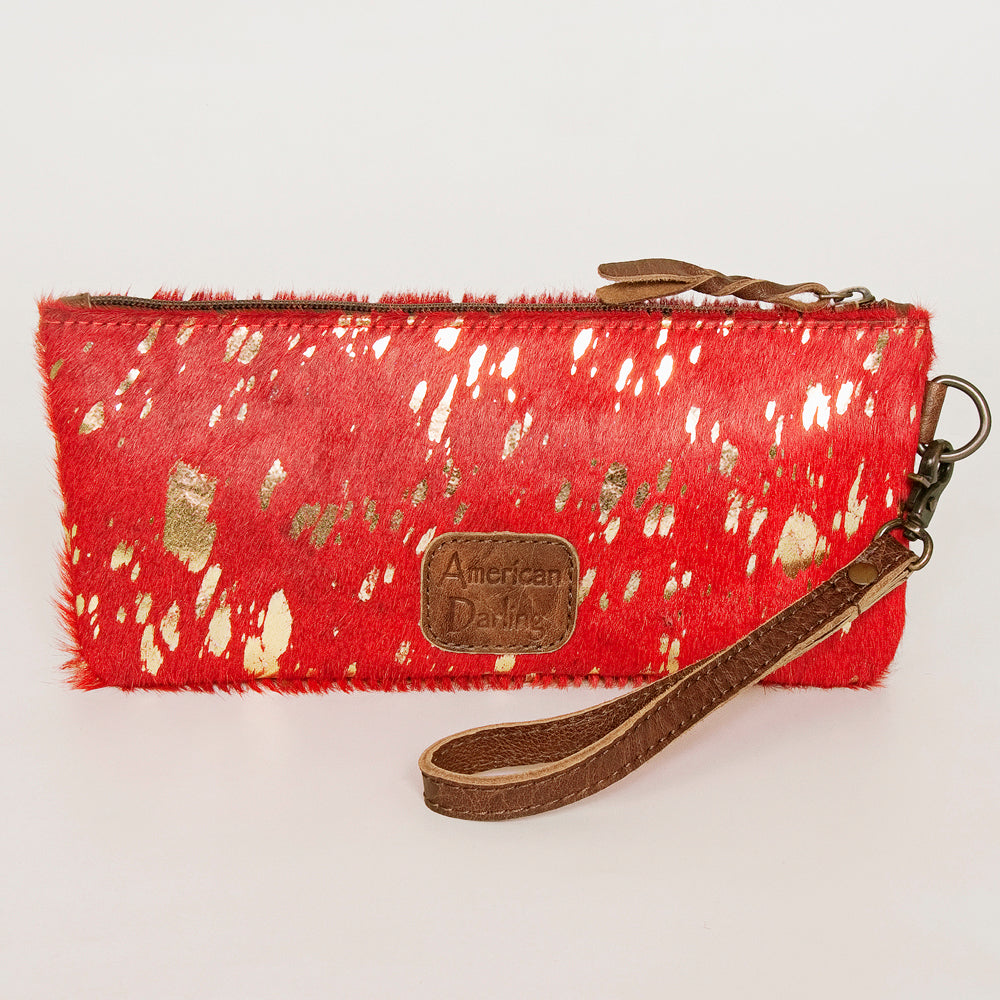 American Darling ADBG344CM Wristlet Hair On Genuine Leather women bag western handbag purse